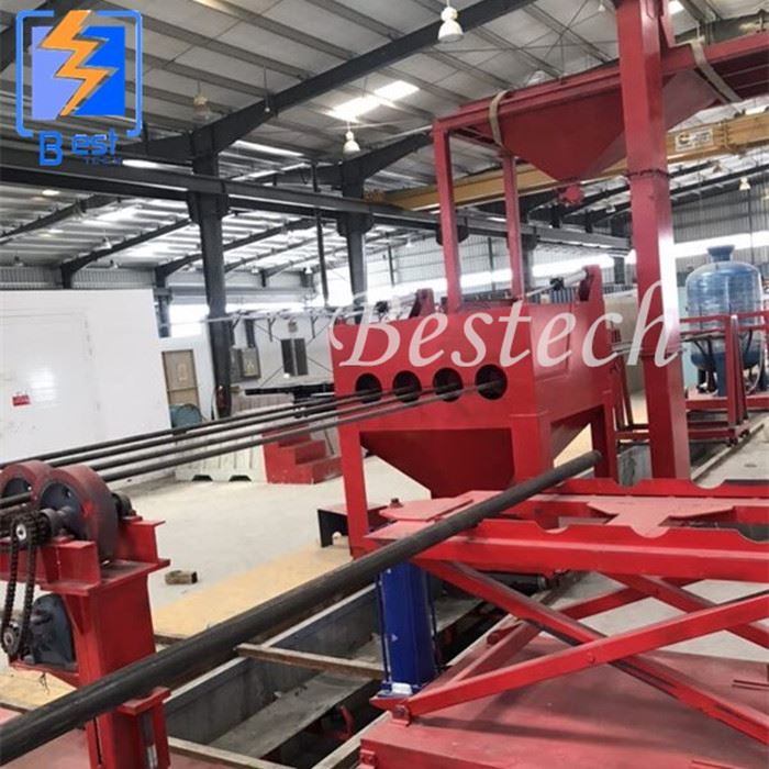 Machine de grenaillage de paroi intérieure de tuyau d'acier